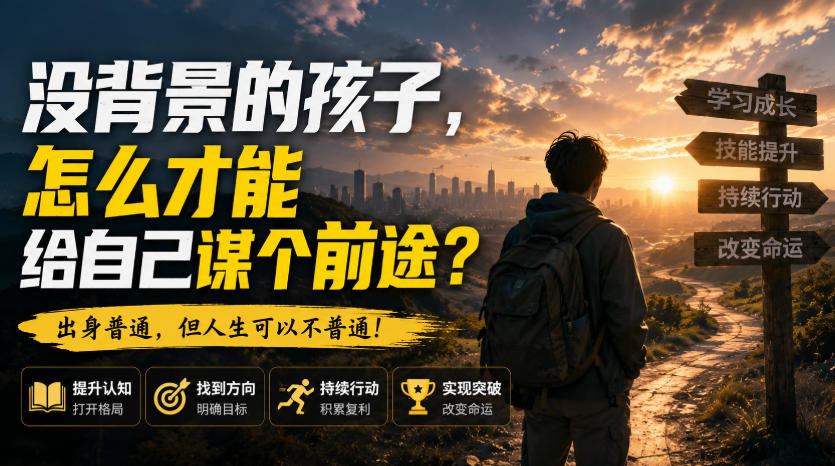 付费文章：没背景的孩子，怎么才能给自己谋个前途？-云网创