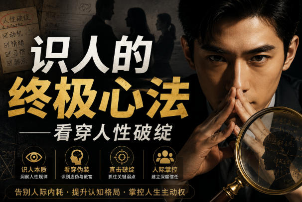 付费文章：识人的终极心法——看穿人性破绽-云网创