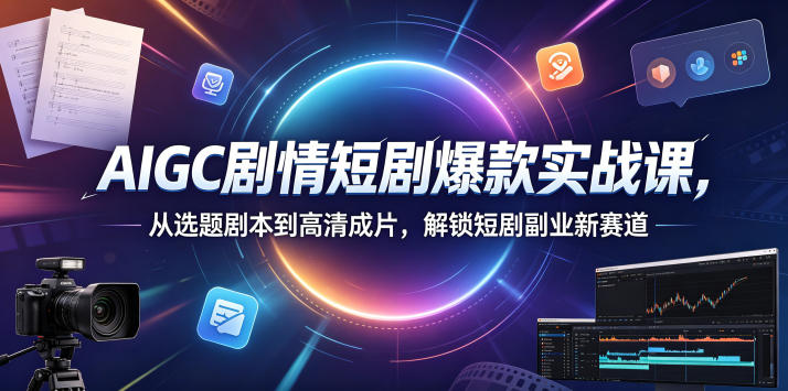 AIGC剧情短剧爆款实战课，从选题剧本到高清成片，解锁短剧副业新赛道(更新0906)-云网创