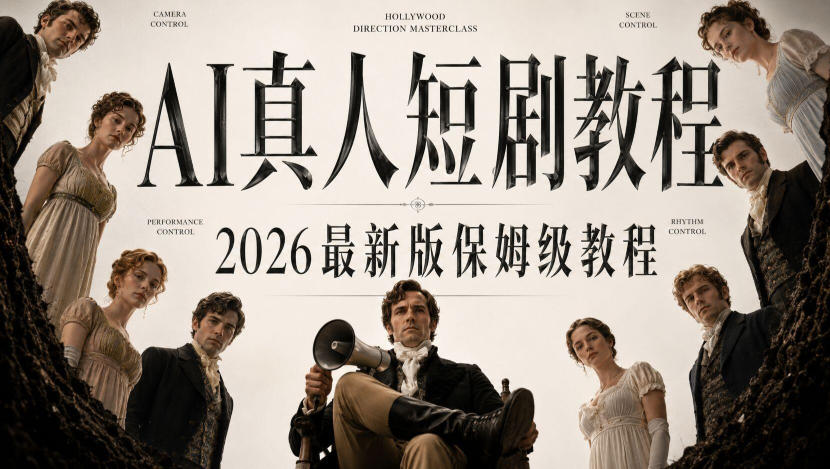 AI真人短剧制作全流程，AI视频大佬专为零基础研制的AI短剧教程，保姆级教程，新手一学就会！-云网创