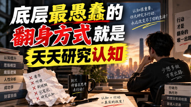 付费文章：底层最愚蠢的翻身方式就是天天研究认知-云网创