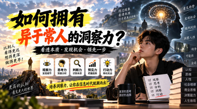 某公众号付费文章：如何拥有异于常人的洞察力？-云网创