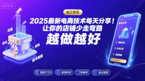 2025-2026最新电商技术每天分享，让你的店铺少走弯路，越做越好(更新26年09月)-云网创