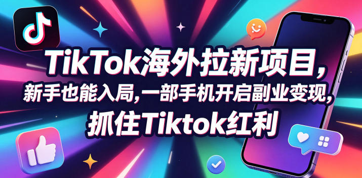 【无水印】Tc联盟TikTok海外拉新项目，新手也能入局，一部手机开启副业变现，抓住Tiktok红利(更新0927)-云网创