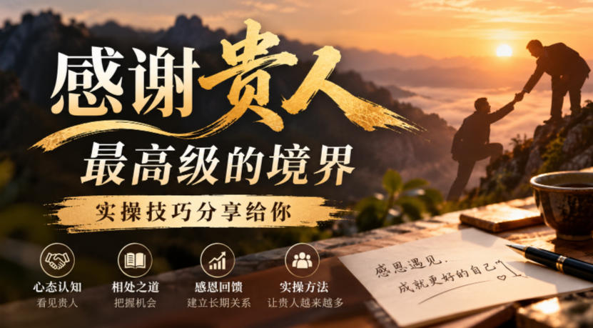 某公众号付费文章：感谢贵人最高级的境界，实操技巧分享给你-云网创