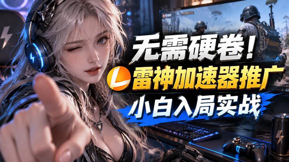 无需硬卷！雷神加速器推广，小白入局实战一天也能几十r-云网创