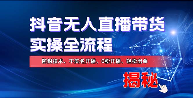 在线赚钱新途径：如何用抖音无人直播实现财务自由，全套实操流程，含…-云网创