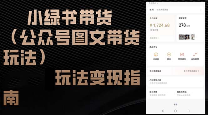 小绿书带货(公众号图文带货玩法-云网创