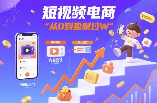 短视频电商：短视频变现从0到盈利过W-云网创
