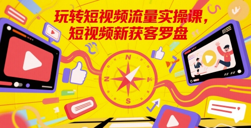 玩转短视频流量实操课，短视频新获客罗盘-云网创