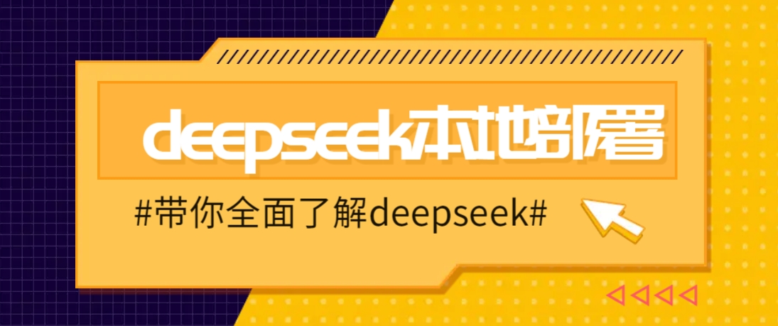 DeepSeek本地部署详细教程，轻松将deepseek部署到你的电脑上-云网创