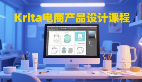 Krita电商产品设计课程，掌握从工具使用到创意落地的全链路设计能力-云网创