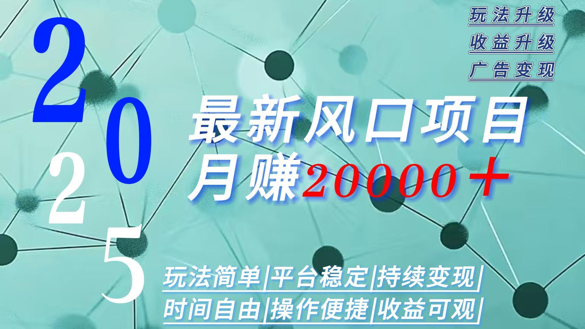2025广告赛道新风口-月赚2W＋玩法简单，时间自由-云网创
