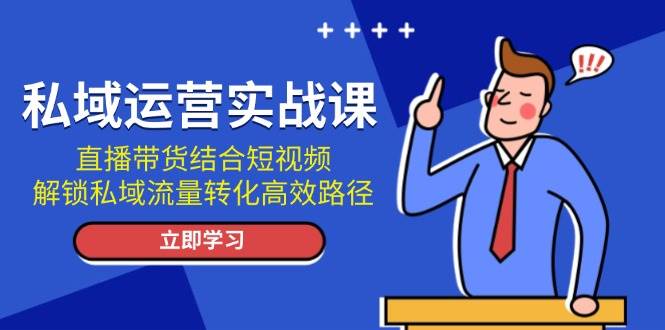 私域运营实战课：直播带货结合短视频，解锁私域流量转化高效路径-云网创