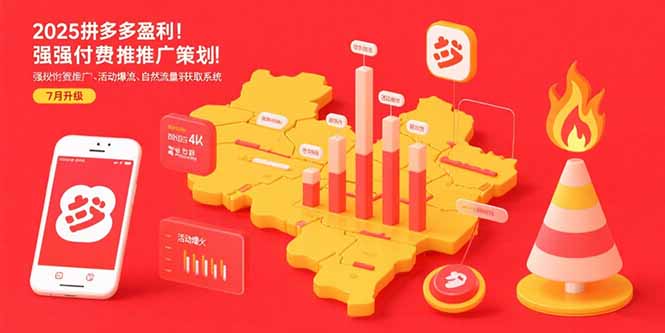 2025拼多多盈利地图：强付费推广策略/活动爆流/自然流量获取系统(7月更新-云网创
