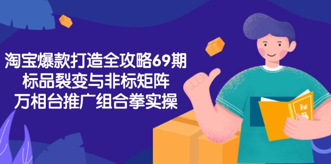 淘宝爆款打造全攻略-69期，标品裂变与非标矩阵，万相台推广组合拳实操-云网创
