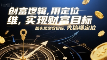 创富逻辑，用定位思维实现财富目标，想实现创收目标，先搞懂定位-云网创
