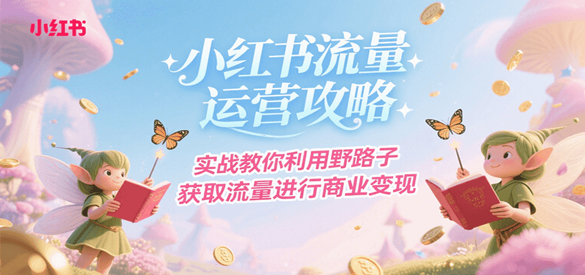小红书流量运营攻略，实战教你利用野路子获取流量进行商业变现-云网创