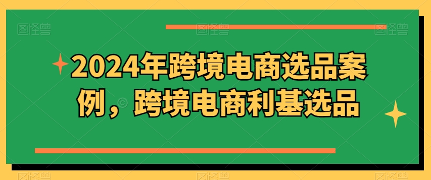 2024年跨境电商选品案例，跨境电商利基选品(更新)-云网创