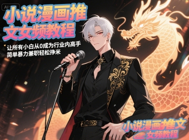 小说漫画推文女频教程，让所有小白从0成为行业内高手，简单暴力兼职轻松挣米-云网创