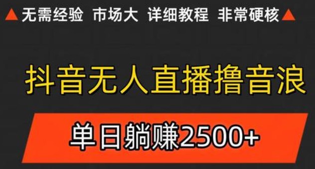 抖音无人直播6.0 简单无脑可矩阵 每天两小时轻松躺赚500+-云网创