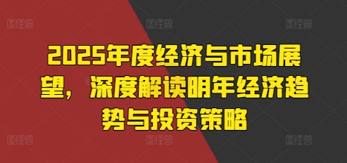 2025年度经济与市场展望，深度解读明年经济趋势与投资策略-云网创