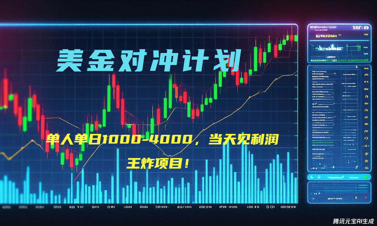 2025年最暴力项目“美金先登计划”最新最强对冲战法，每日实际收益1K-4K-云网创