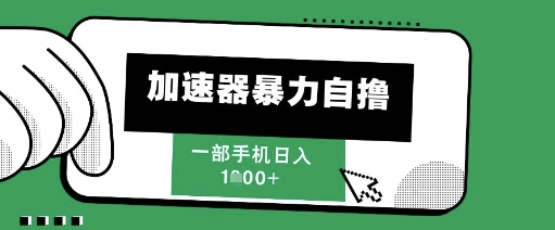 205新风口，加速器暴力自撸，单机日入1k+【揭秘】-云网创