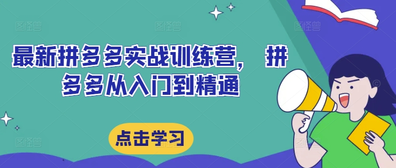 最新拼多多实战训练营， 拼多多从入门到精通-云网创