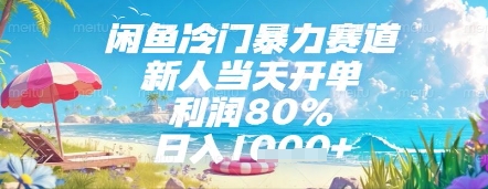 闲鱼冷门暴力赛道，新人当天开单，利润80%，日入几张，长期可做【揭秘】-云网创