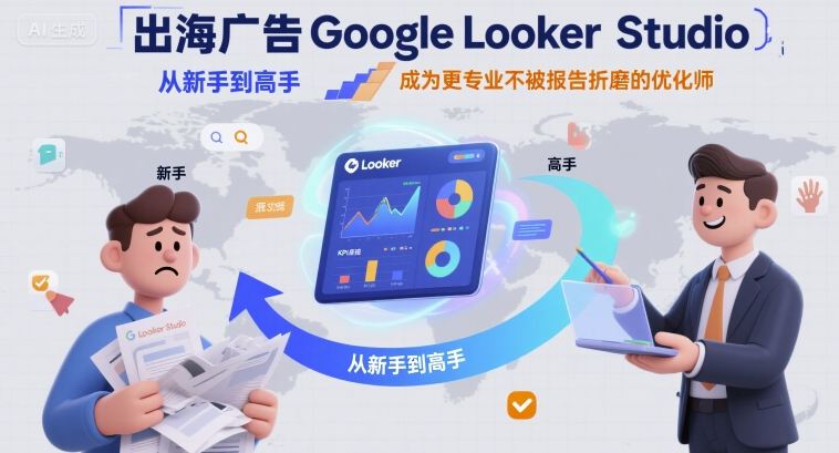 出海广告Google Looker Studio从新手到高手，成为更专业不被报告折磨的优化师-云网创