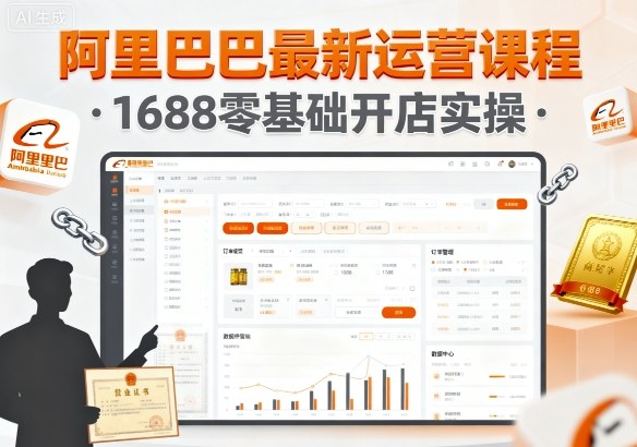 阿里巴巴最新运营课程，1688零基础开店实操-云网创