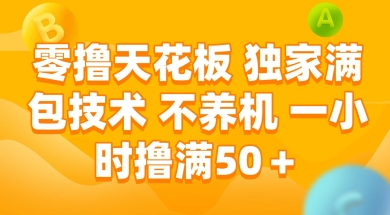 零撸天花板，独家满包技术 不养机 一小时撸满50+【揭秘】-云网创