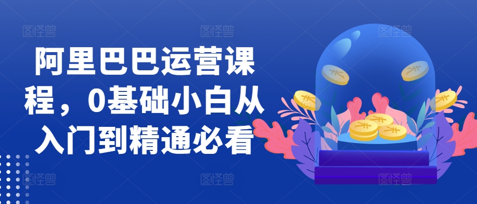 阿里巴巴运营课程，0基础小白从入门到精通必看-云网创