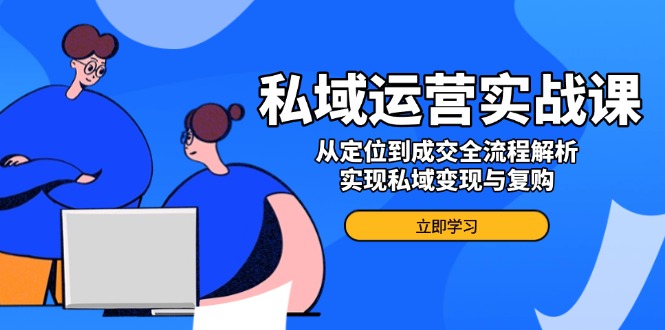 私域运营实战课，从定位到成交全流程解析，实现私域变现与复购-云网创