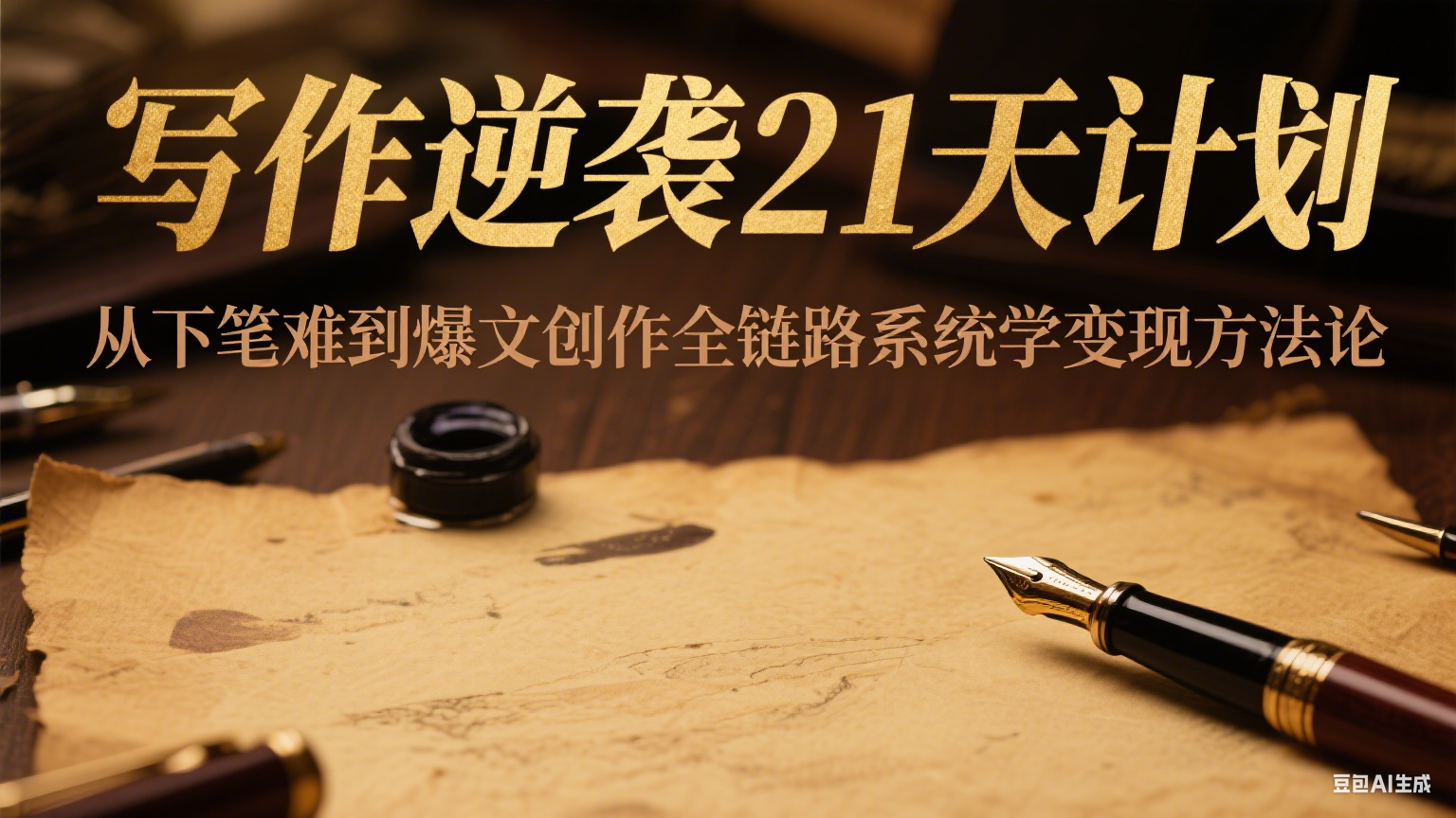 写作逆袭21天计划：从下笔难到爆文创作全链路系统学变现方法论-云网创