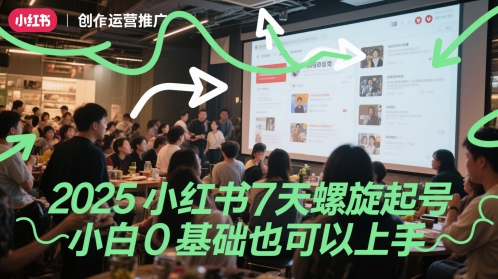 2025小红书7天螺旋起号，小白0基础也可以上手-云网创