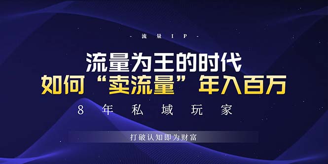未来如何通过“卖流量”年入百万，跨越一切周期绝对蓝海项目-云网创