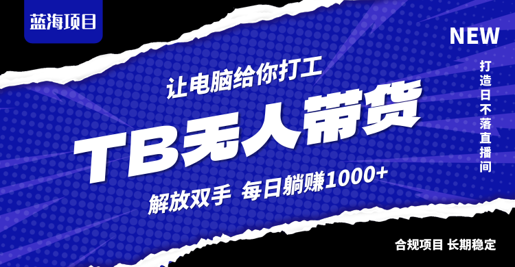 淘宝无人直播最新玩法，不违规不封号，轻松月入3W+-云网创