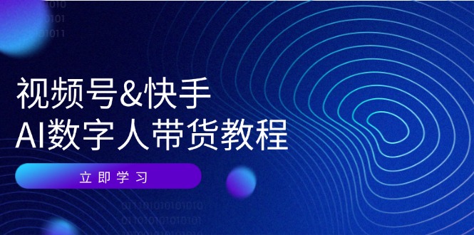 视频号快手AI数字人带货教程：认知、技术、运营、拓展与资源变现-云网创