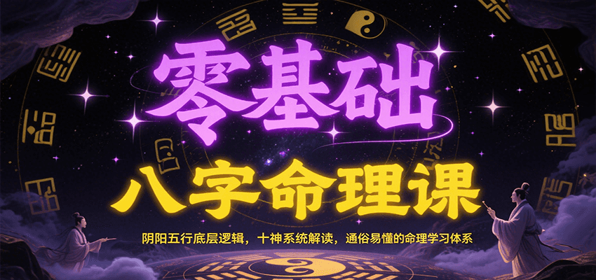 零基础八字命理课：阴阳五行底层逻辑，十神系统解读，通俗易懂的命理学习体系-云网创