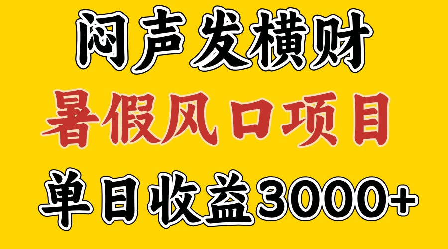 30天赚了7.5W 暑假风口项目，比较好学，2天左右上手-云网创