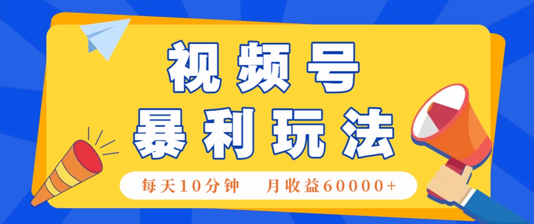 视频号AI赚钱法，每天只需10分钟，月入6万+！(超详细拆解)-云网创