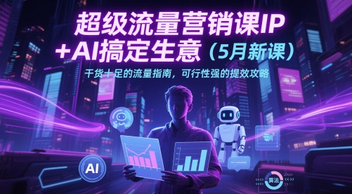 超级流量营销课IP+AI搞定生意(5月新课)干货十足的流量指南，可行性强的提效攻略-云网创