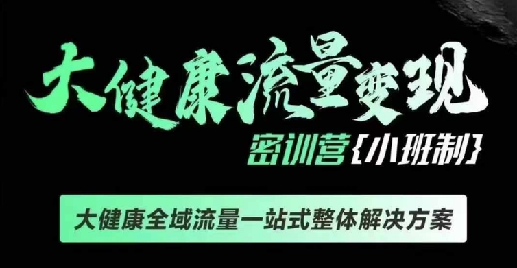 千万级大健康变现课线下课，大健康全域流量一站式整体解决方案-云网创