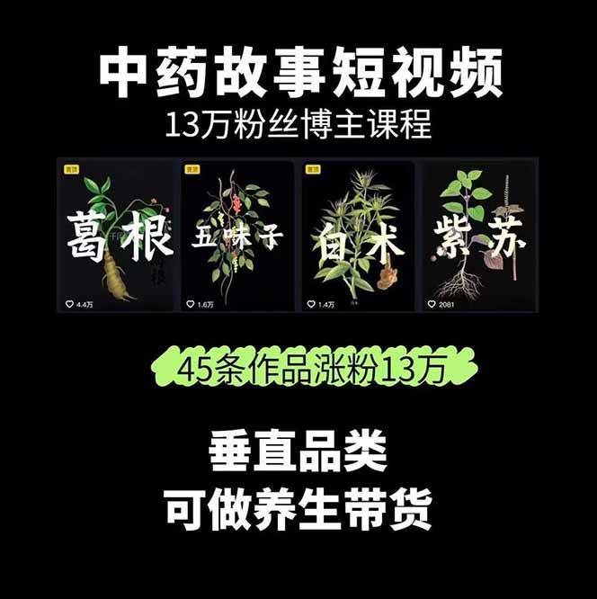 图片[2]-中药文化赛道：溯源故事开发，AI工具实战，平台运营，全方位解锁中医流量变现新路径-云网创