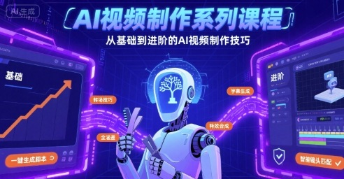 AI视频制作系列课程，从基础到进阶的AI视频制作技巧全涵盖-云网创