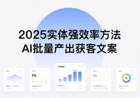 实体强效率方法：AI批量产出获客文案，2025年普通人拥抱AI，实现实体创收-云网创