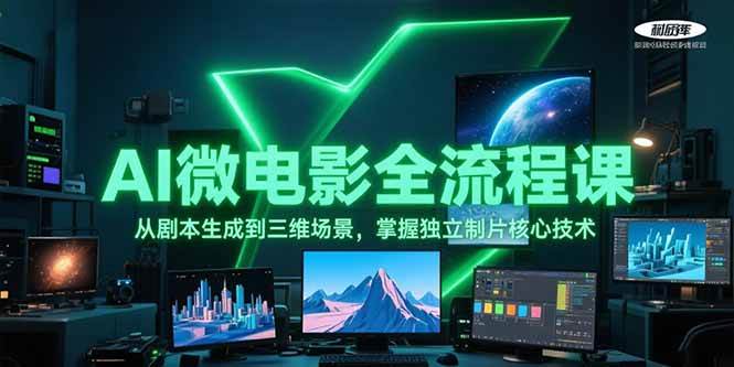 AI微电影全流程课，从剧本生成到三维场景，掌握独立制片核心技术-云网创