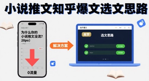 为什么你的小说推文没流量?小说推文知乎爆文选文思路